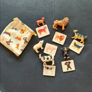 Wooden Farm & Safari Animal Match Set - Multicolor